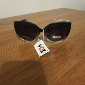 VOX Women's Black Clear Oversized Cat Eye Trendy Sunoptics Sunglas…